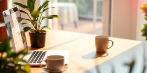 Spațiu de lucru modern pentru afaceri online de succes