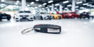 Mașini noi, chei, showroom auto