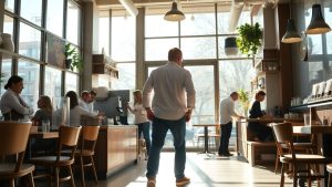 Cafenea funcționând fără prezența zilnică a proprietarului.