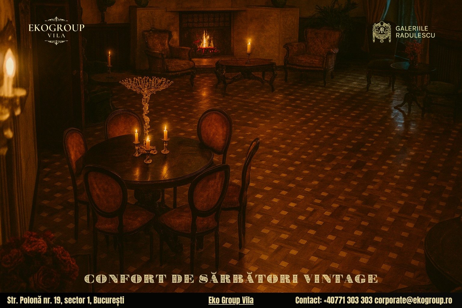 Târg de Crăciun în stil interbelic: farmecul Crăciunului anilor ’30 la Eko Group Vila